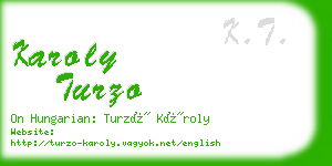 karoly turzo business card